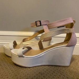 White and Pink Wedges